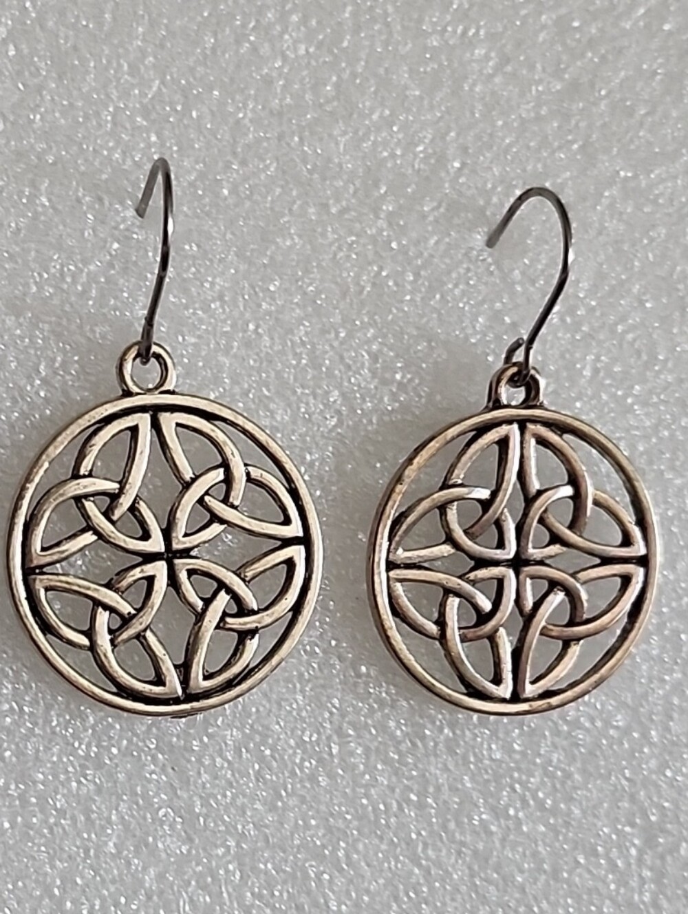 Hand Crafted Silver Celtic Knot Drop Earrings